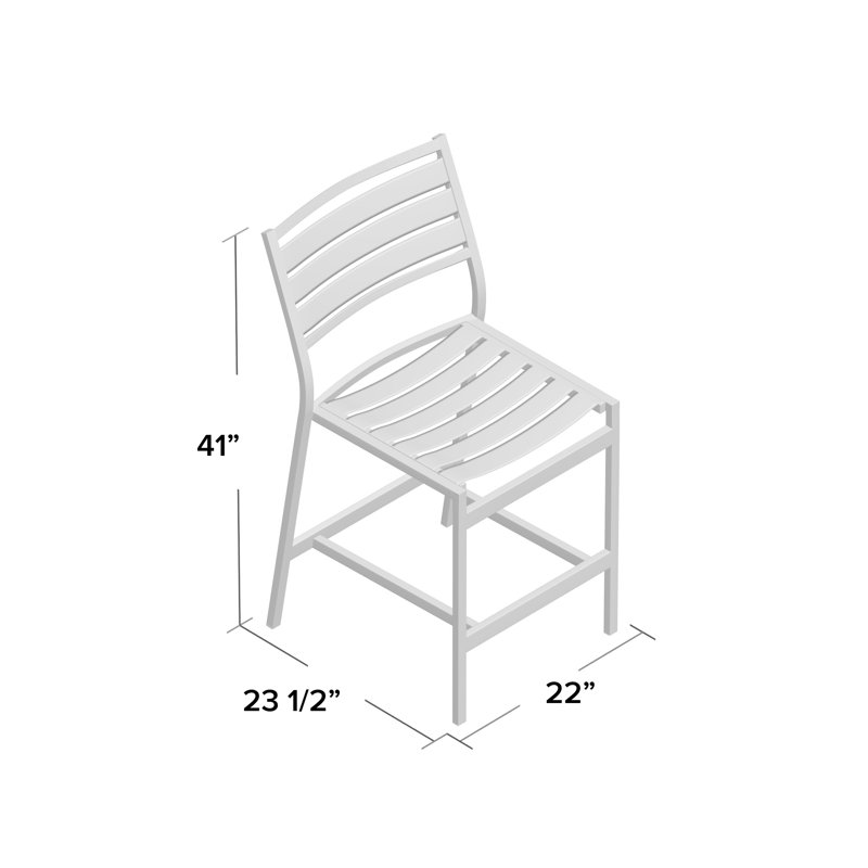 Cabana Club Aluminum Outdoor Stool, Obsidian, Obsidian