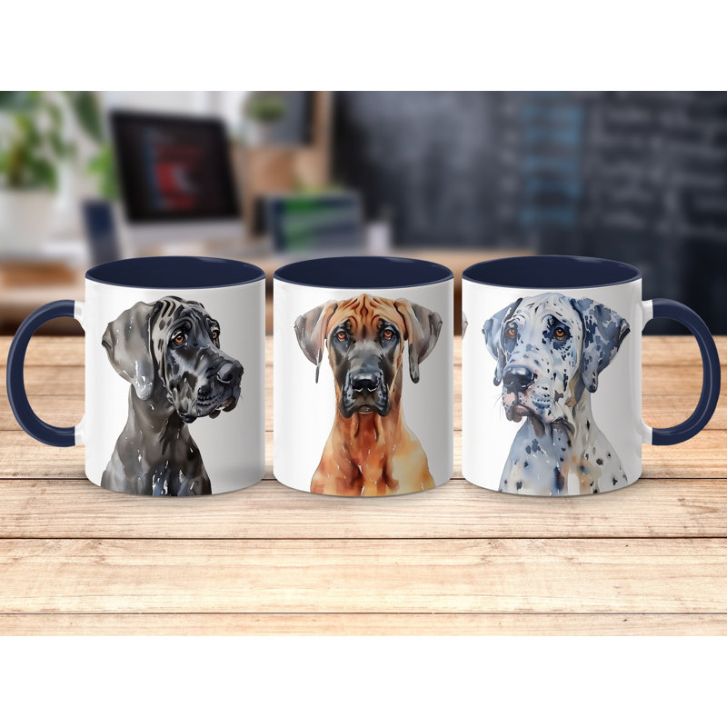 Ceramic Coffee Mug, 2, Navy