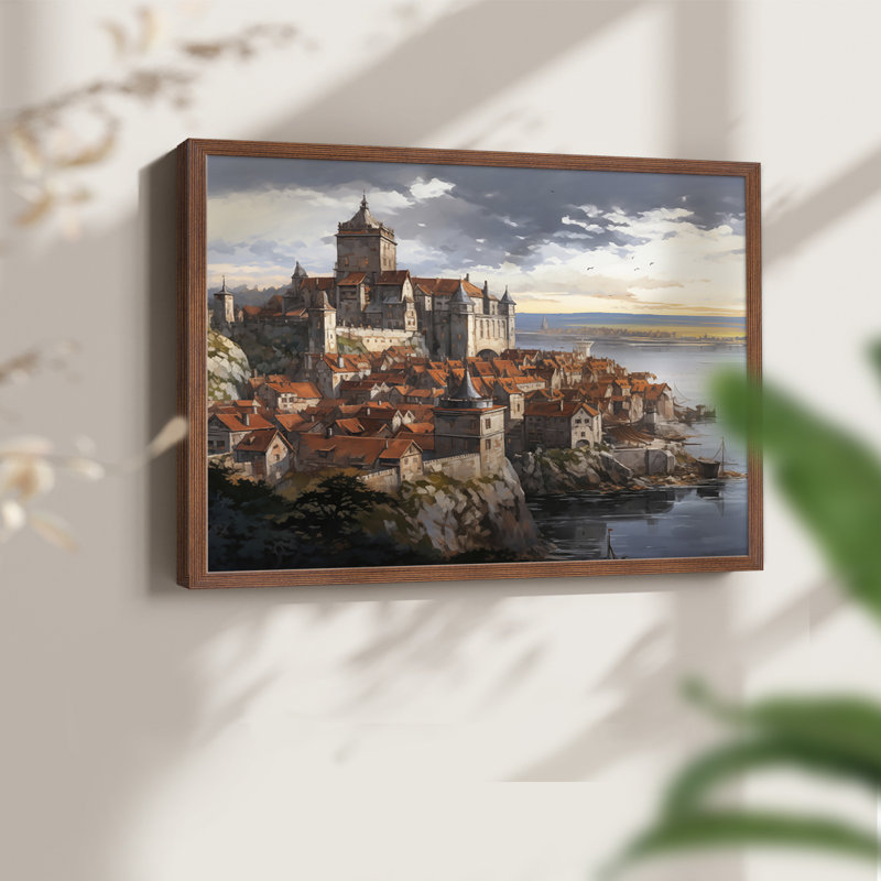 Paysage - Lxxi - Reproduction encadrée - réarmable, H 22 po x l 28 po, Noyer