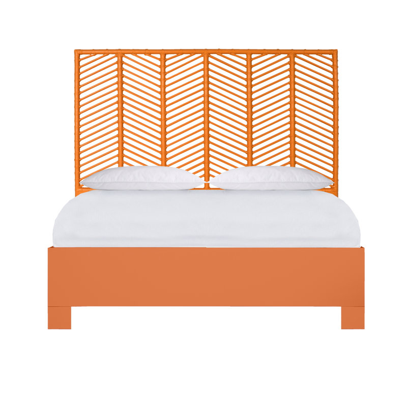 Lit plateforme Liam, Grand, Orange citron