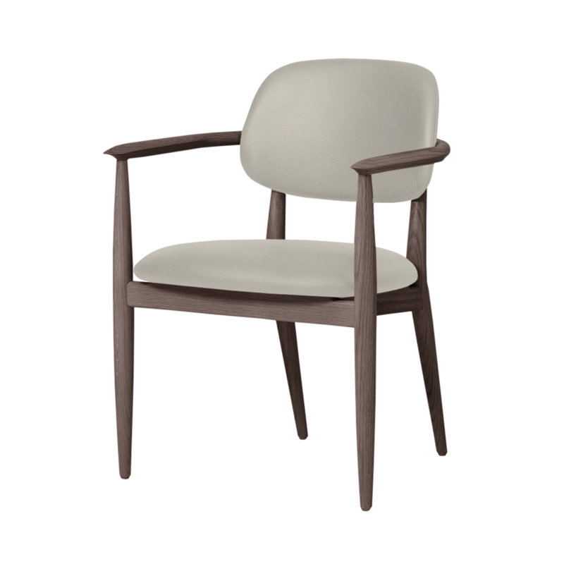 Chaise Slow de Space Copenhagen, Noyer à finition savonnée, Glace Omega