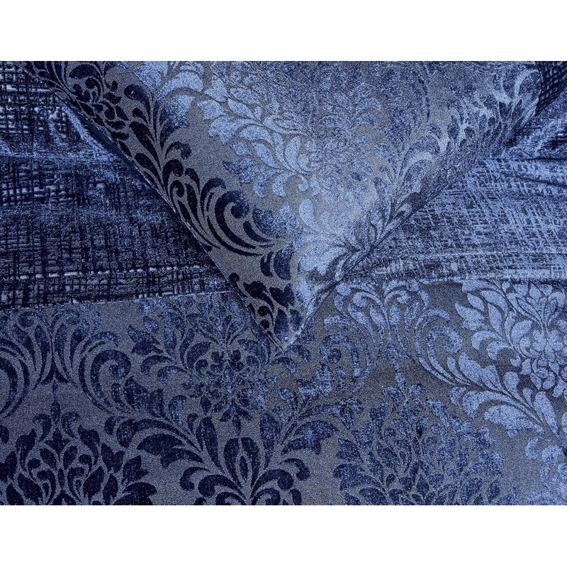 Microfiber Solid Colour Duvet Cover Set, Blue, Super King Duvet Cover Set + 2 Standard Shams
