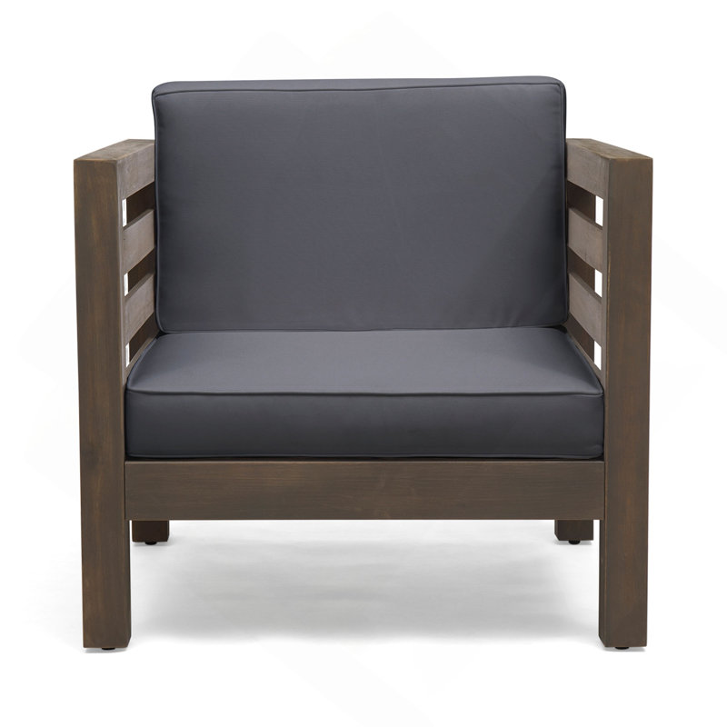 Fauteuil club Oana, Coussin gris / cadre gris