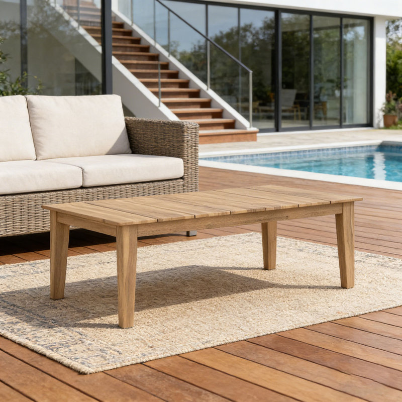 Table basse d'extérieur en bois