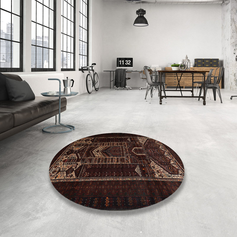 Southwestern Indoor Rug, Round 6'