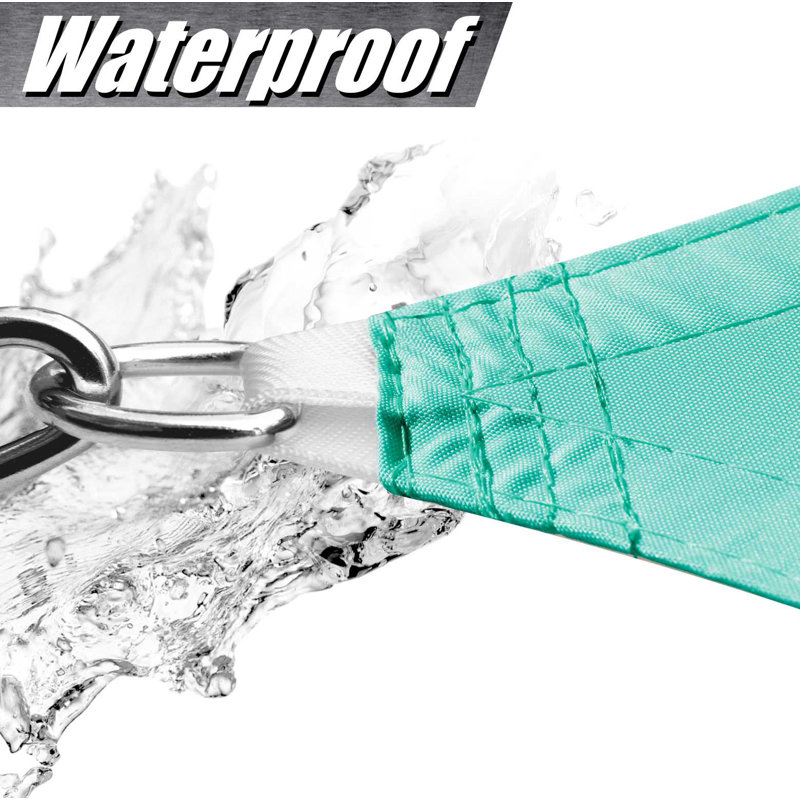 Turquoise 7' x 12' Waterproof Polyethylene Patio Shade Sail