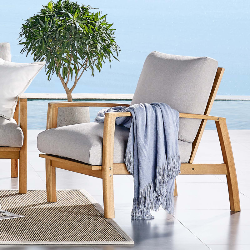 Fauteuil de jardin en bois d'eucalyptus Orlean