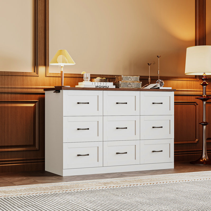 Meuble télé 63 po et commode avec lève-personne vertical motorisé (prise de courant intégrée)