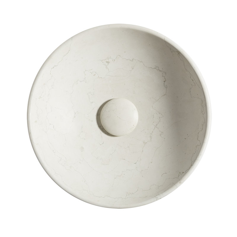KOHLER Kensho, ARTIST EDITIONS Round Vessel Bathroom Sink, Biancone