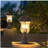 21"(H) Classic Outdoor Post Lamp, Waterproof Garden Patio Lantern, Transparent Glass Shade, Classic Bronze Color, Suitable for Courtyard, Porch, Pathway, and Driveway Lighting (Integrated and No Bulb)