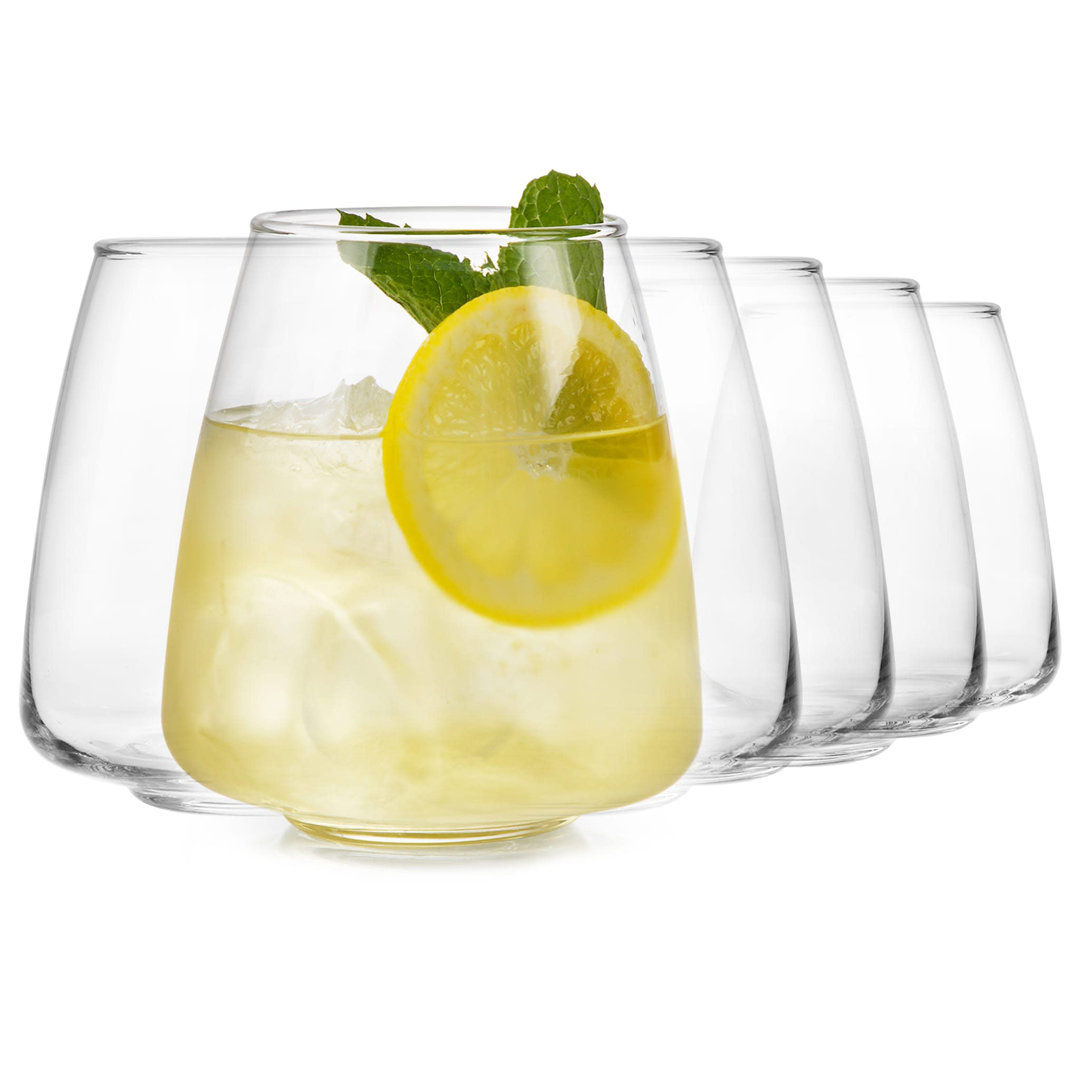 Libbey Stemless All Purpose Tapered Wine Glass, 16-ounce, Set of 6 (Set of 6) Libbey