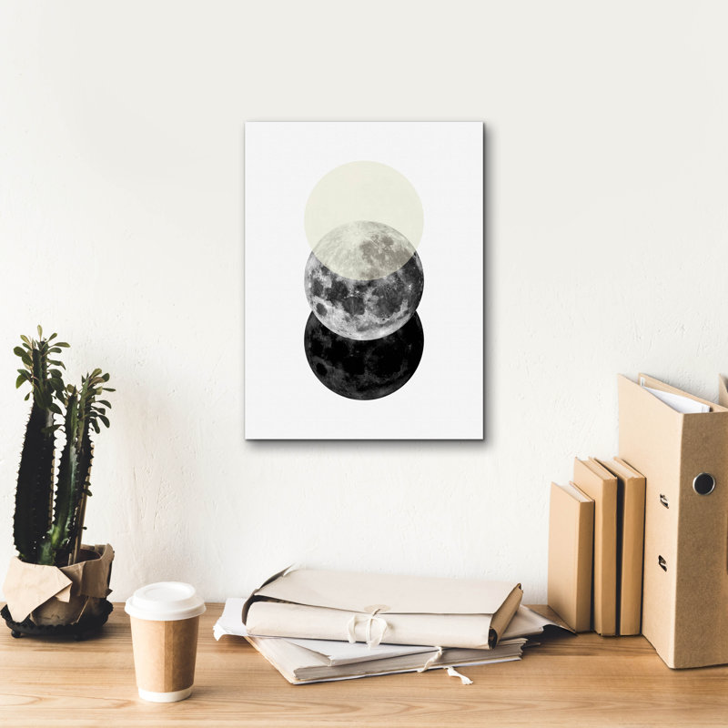 «Black Beige No. 3» par Brandon Wong, art mural sur toile, H 16 po x l 12 po x P 0,75 po