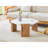 31-Inch Modern-Style Hexagonal Coffee Table, With White Marble Surface.