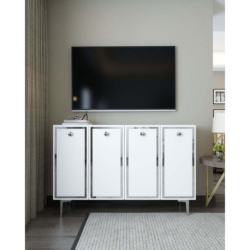 Console Esposito, Blanc + argent