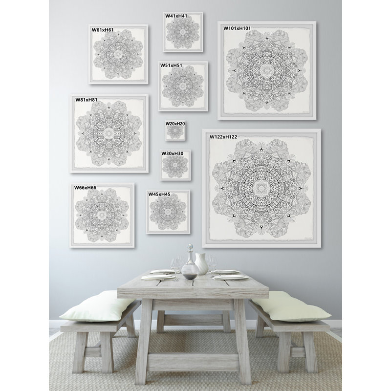 Mandala Hearts by Marmont Hill - Single Picture Frame Painting, 41cm H x 41cm W x 3.81cm D