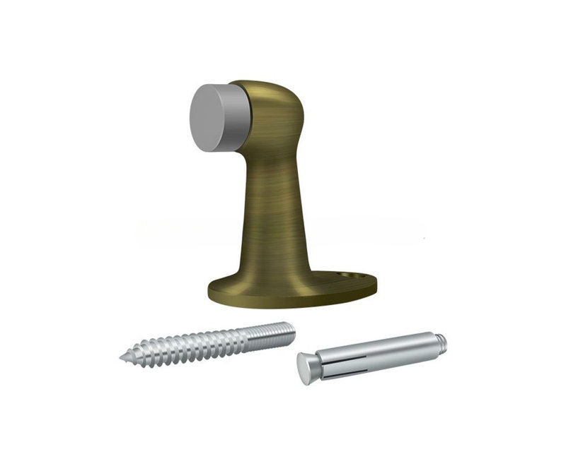 Door Stop, Antique Brass