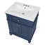 Armoire de salle de bain Vintage Elegance avec portes à fermeture douce et tablette réglable, meuble-lavabo avec lavabo en céramique-634939149