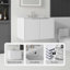 Meuble-lavabo flottant avec lavabo à débordement et portes à fermeture en douceur-133668159