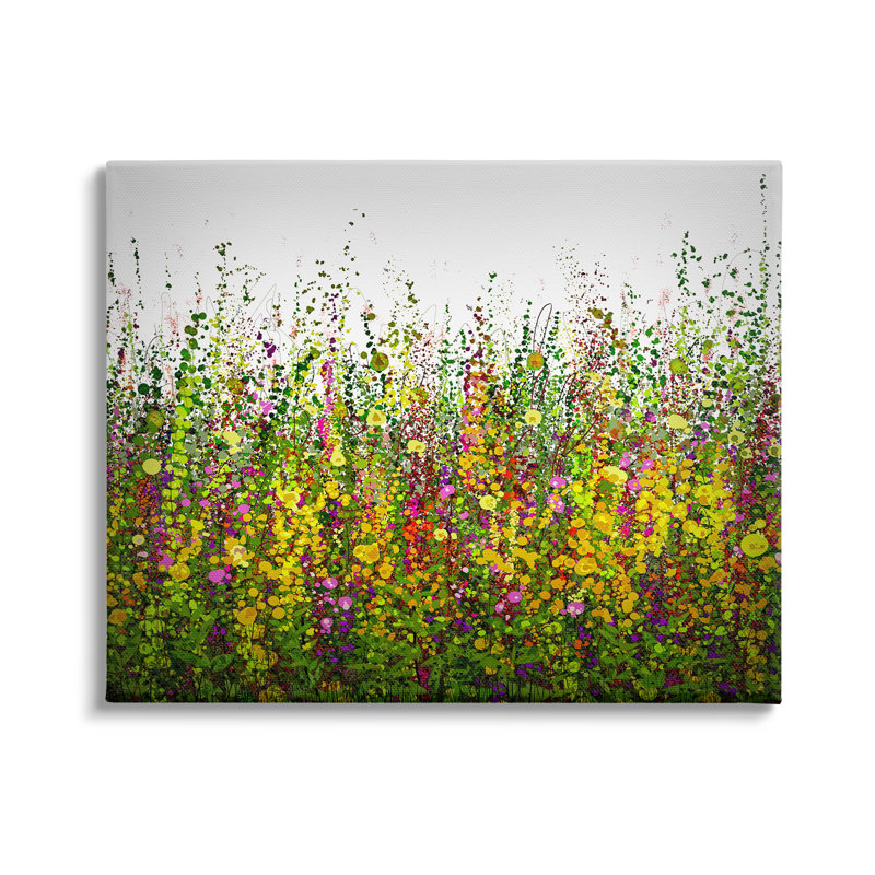 Peinture abstraite «Meadow Grass» sur toile par Lena Owens, peinture, H 16 po x l 20 po x P 1,5 po