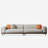 Nyair 111.8'' Square Arms  Compliant Sofa，Solid Wood Frame Couch