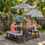 Fir Solid Wood Outdoor Picnic Table , 46 " W 40 " D-106972347