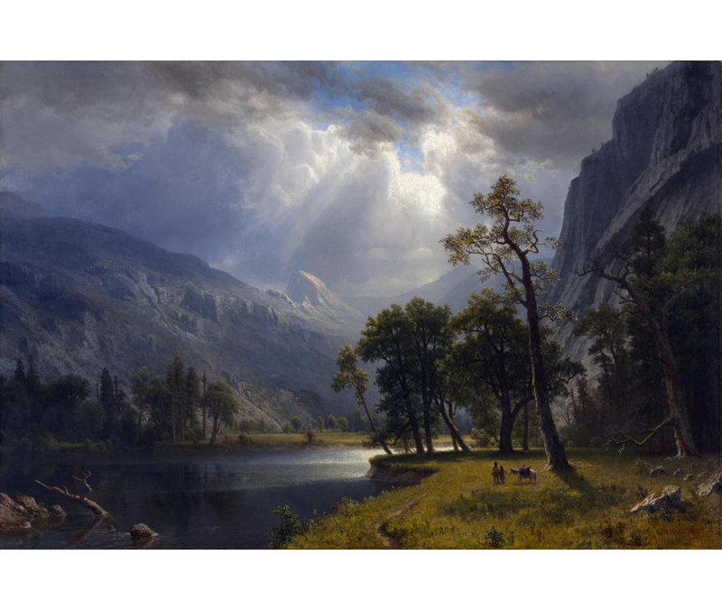 «Mount Starr King, Yosemite» par Albert Bierstadt - Art mural sur toile tendue avec châssis, H 18 po x l 14 po
