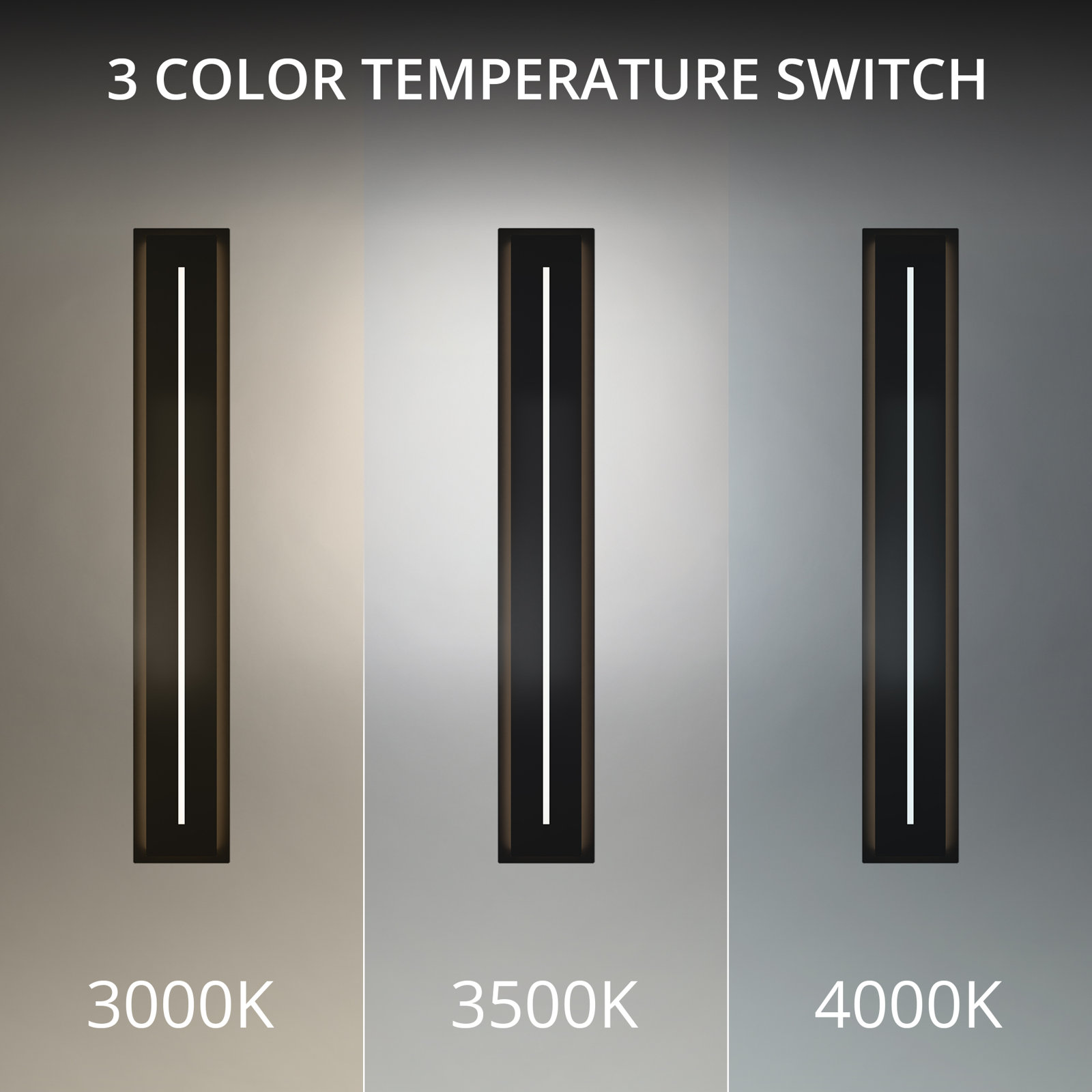 Midnight Outdoor LED Wall Light, 4000K, 46" H