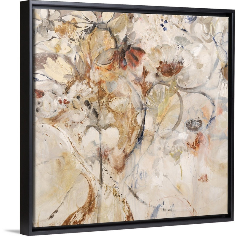 « epiphany », peinture sur toile, H 21,7 po x l 21,7 po x P 1,75 po, Cadre flottant noir