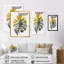 Jaune et gris, feuille de philodendron I - art mural sur toile florale-86828701-86828700