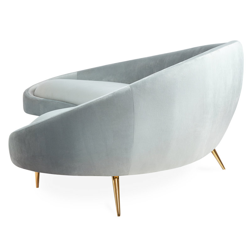 Ether Curved Sofa, Bergamo Azure