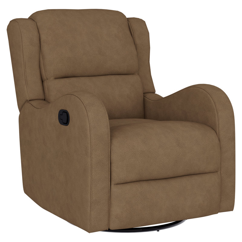  Fauteuil inclinable oscillant et pivotant Auden,  Polyester teck brun clair