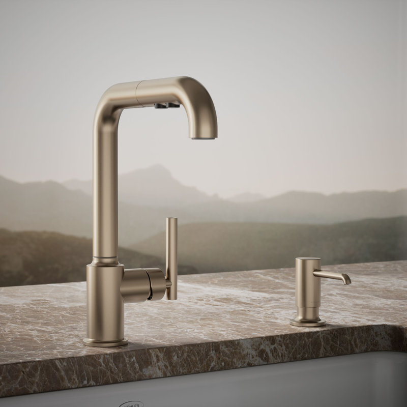 Purist Soap/Lotion Dispenser, Vibrant Brushed Bronze