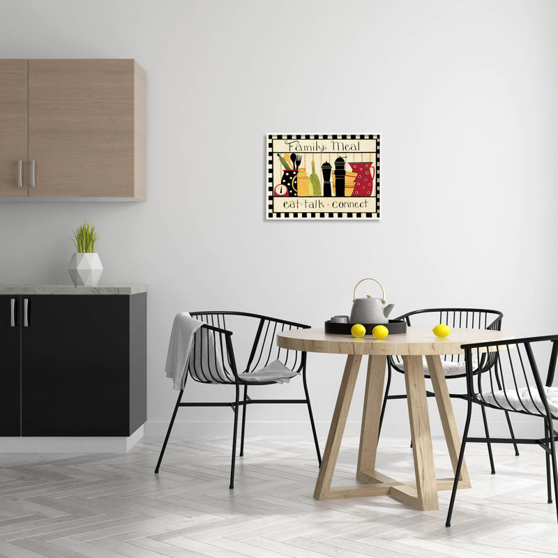 «Family Meal», ustensiles de cuisine rétro, estampe numérique par Dan Dipaolo, H 16 po x l 20 po x P 1,5 po