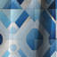 Blue and White Tiles Symmetry - Rideau abstrait - Rideau géométrique occultant - 1 panneaux-107536456