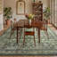 Tapis floral lavable 8 pi x 10 pi avec envers antidérapant vert-118230706-122570919