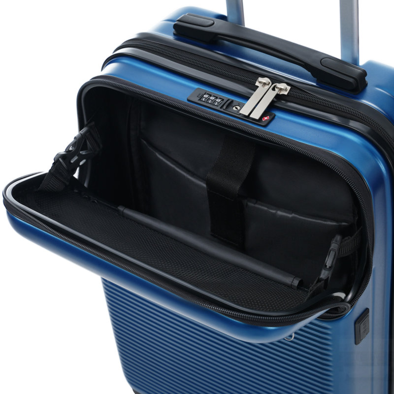 Ensemble de 5 valises rigides avec demi-ouverture, port USB et verrous TSA pour un voyage pratique et sécuritaire