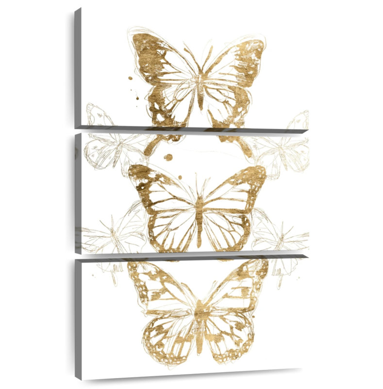 Gold Butterfly Contours I
