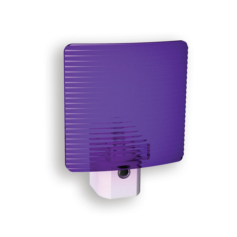 Purple Ribbed Plastic LED Motion Night Light