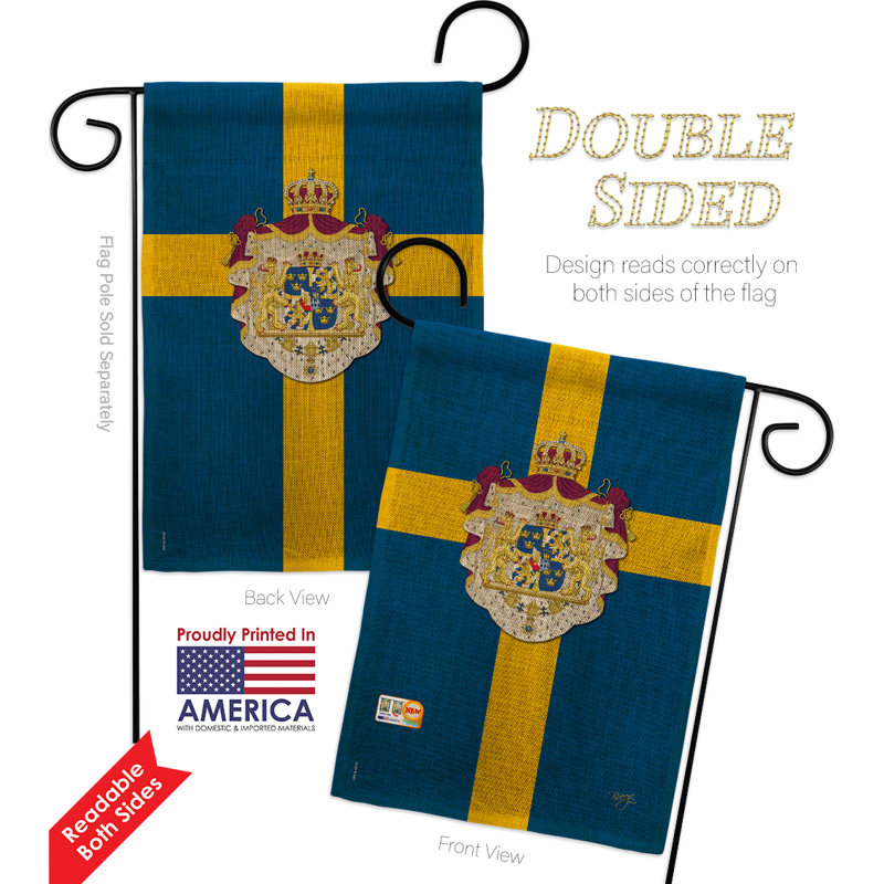 Double Sided 18.5 in. H x 13 in. W Burlap Flag set