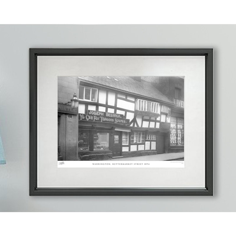 Warrington, Buttermarket Street 1894 - Single Picture Frame Print, 28cm H x 36cm W x 2.3cm D