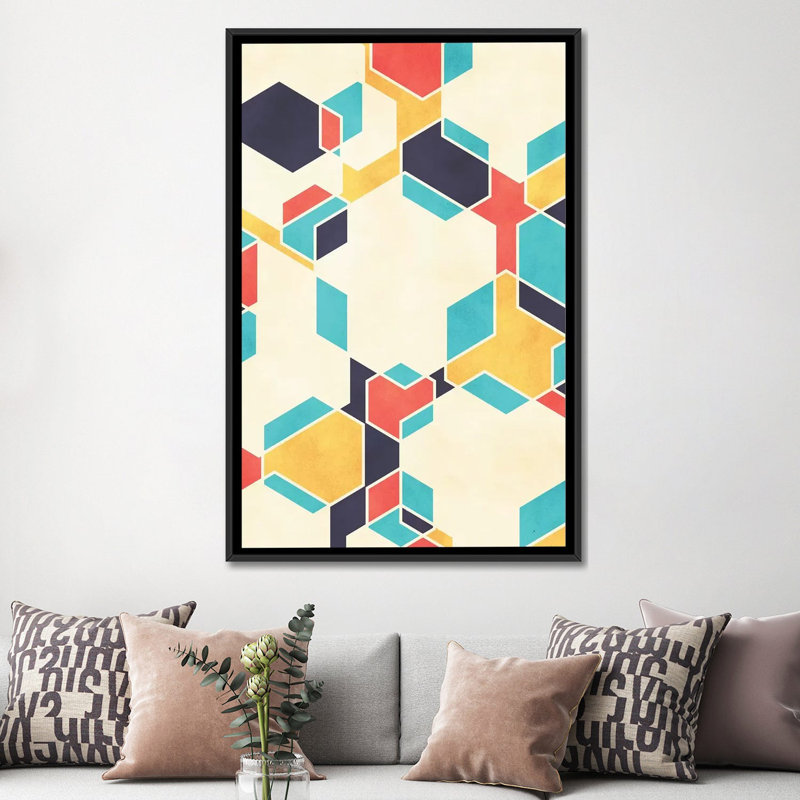 «Lacuna» par Tracie Andrews, impression sur toile tendue, H 26 po x l 18 po x P 1,5 po, Toile encadrée noire, Pas de tapis
