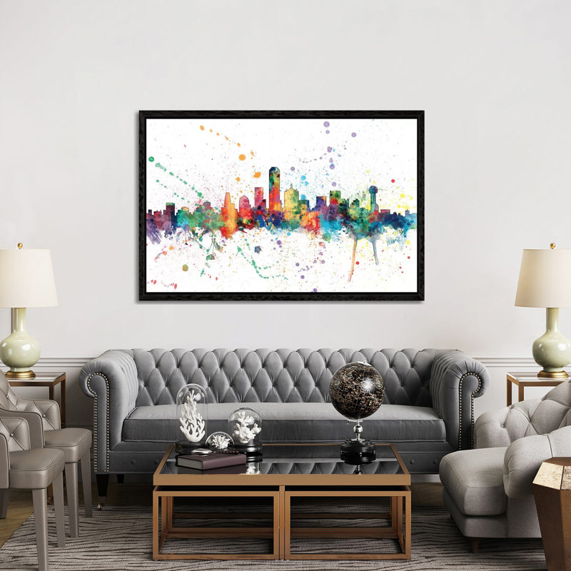 Dallas, Texas, USA by Michael Tompsett - 1 Piece Wall Art on Canvas, 152.5 cm H x 101.5 cm W, Black Framed