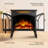 R.W.FLAME 23.5''W 500W/1500W Electric Fireplace Stove With Remote Control-75206385