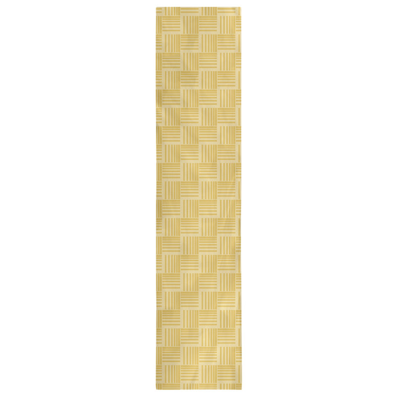 Fractured Stripes Table Runner, 16" x 90", Yellow