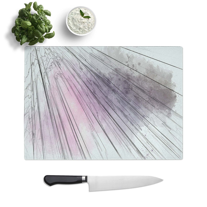 Tempered Glass Movement Chopping Board, 39 cm W x 28.5 cm L