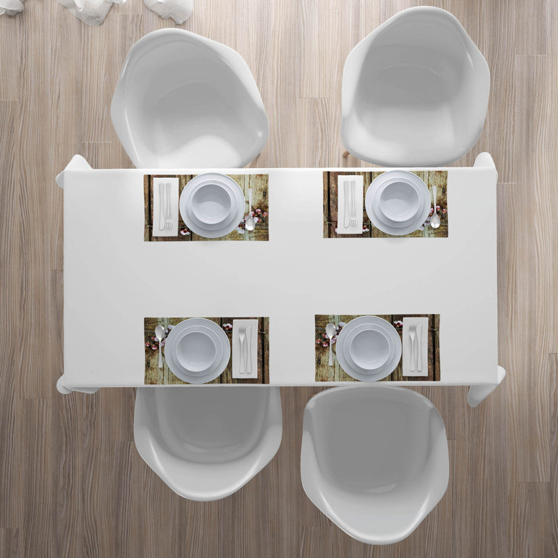 Polyester Floral Rectangle Placemat