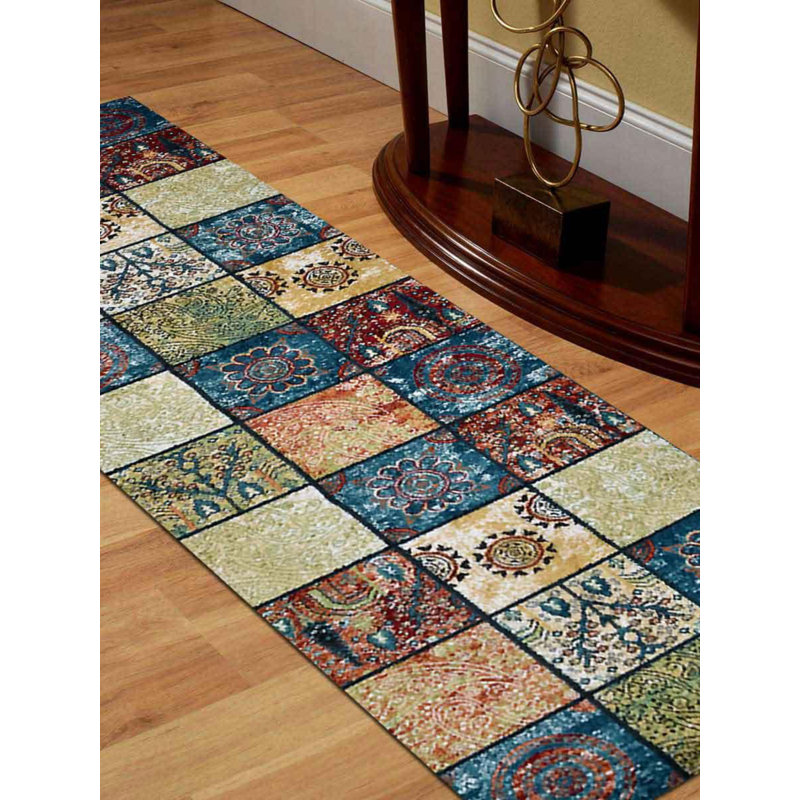 Tapis de couloir en polypropylène Crayton, Tapis de couloir 3 pi 2 po x 10 pi