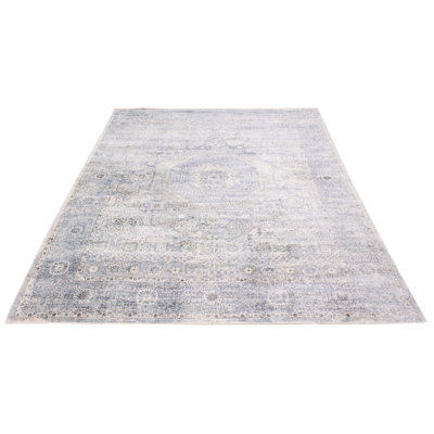 One-of-a-Kind 9'9" X 13'9" New Age Viscose Area Rug in Slate Blue