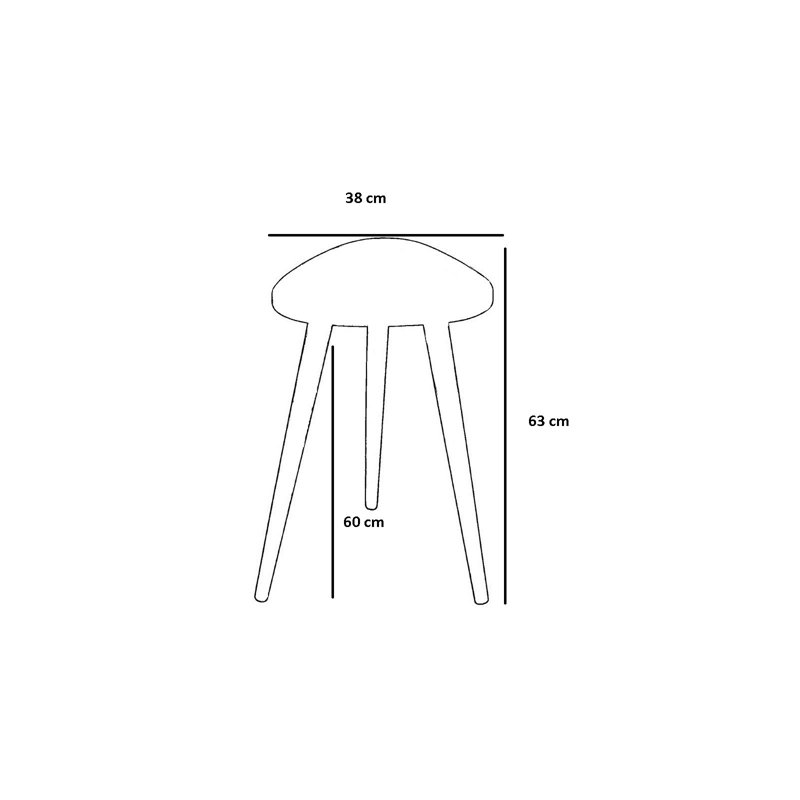 Table de bout à 3 pieds Thurros, Noyer, Noyer foncé
