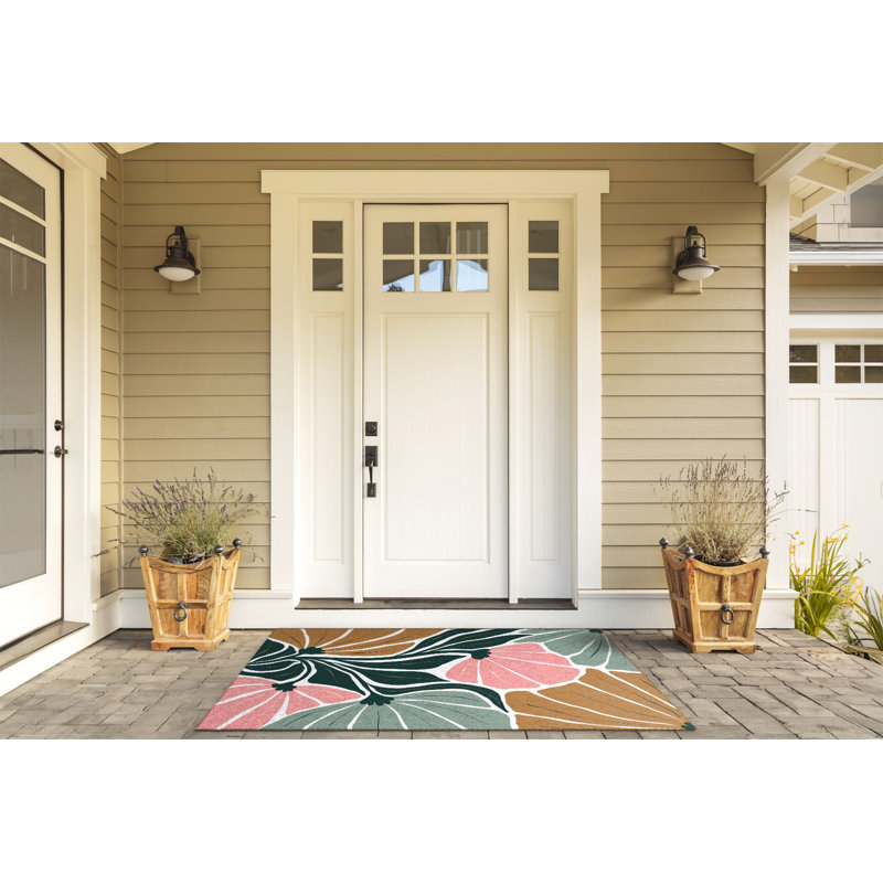 Non-Slip Floral Outdoor Doormat